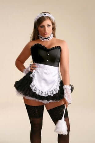 french maid corset dress House OF CB Azaria Stretch-Velvet Mini Dress