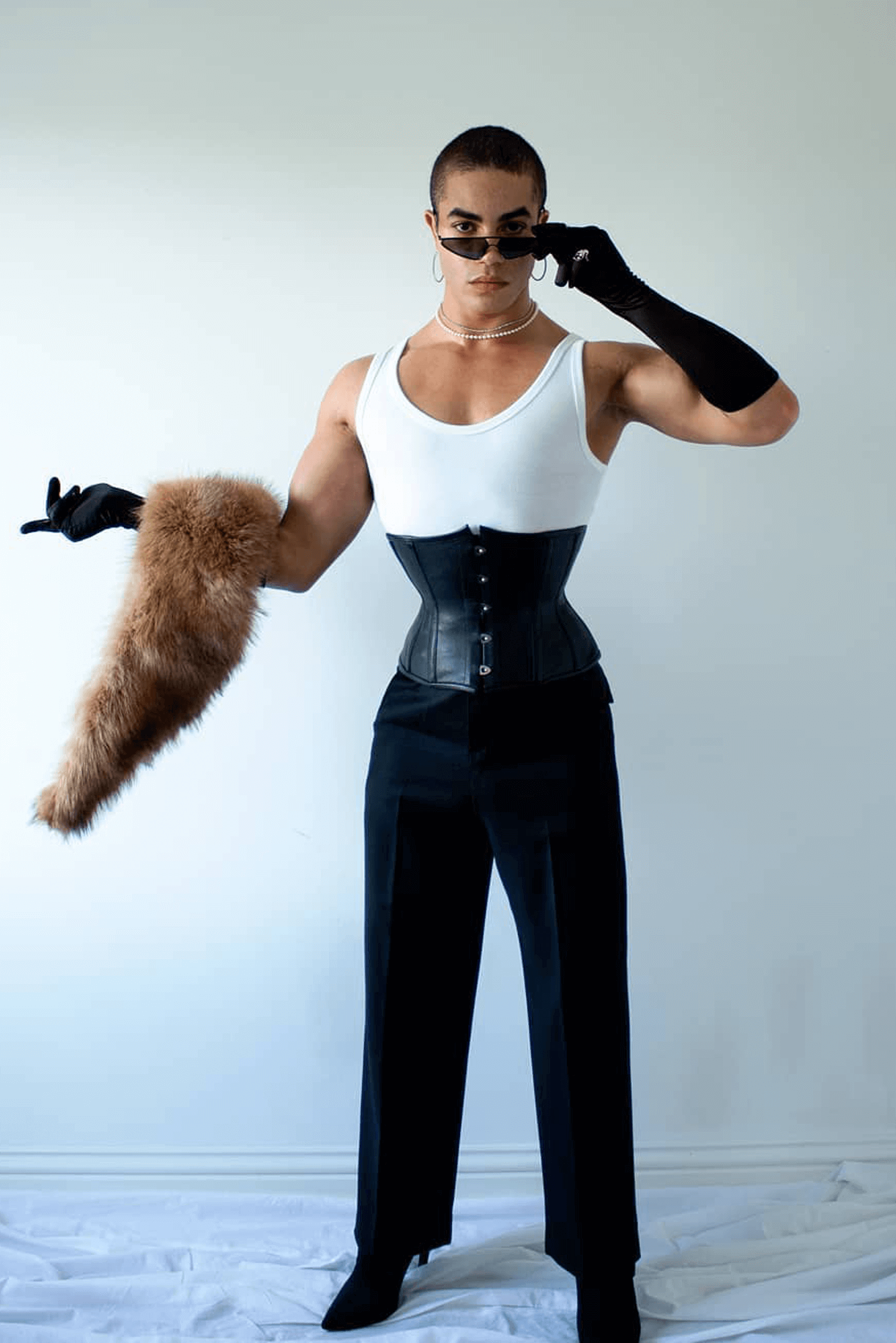 Mens Real Cowhide Leather Steel Boned Black Corset – True 