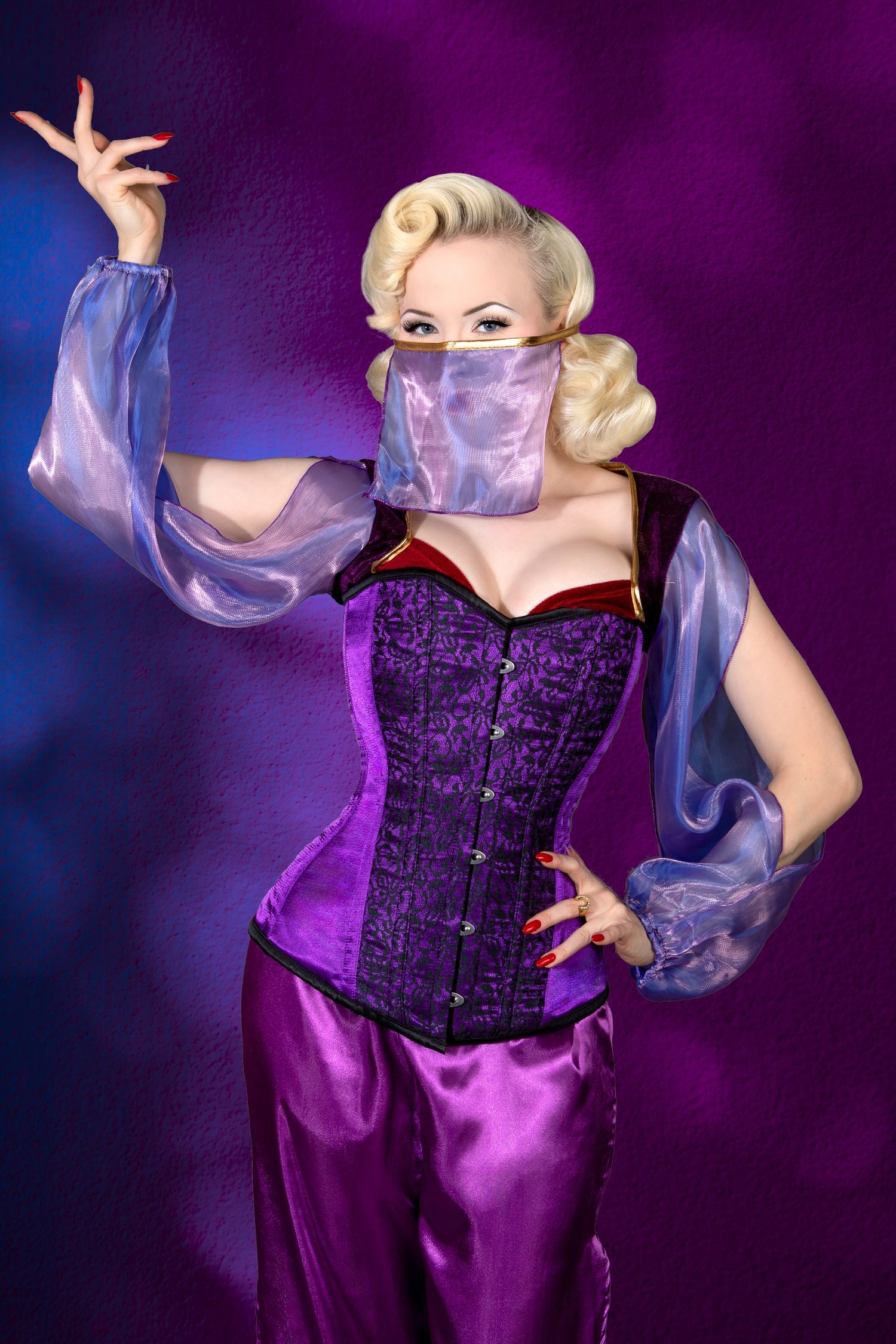 Aladdin's Princess Jasmine & Genie Inspired Arabian Nights Corset in Purple