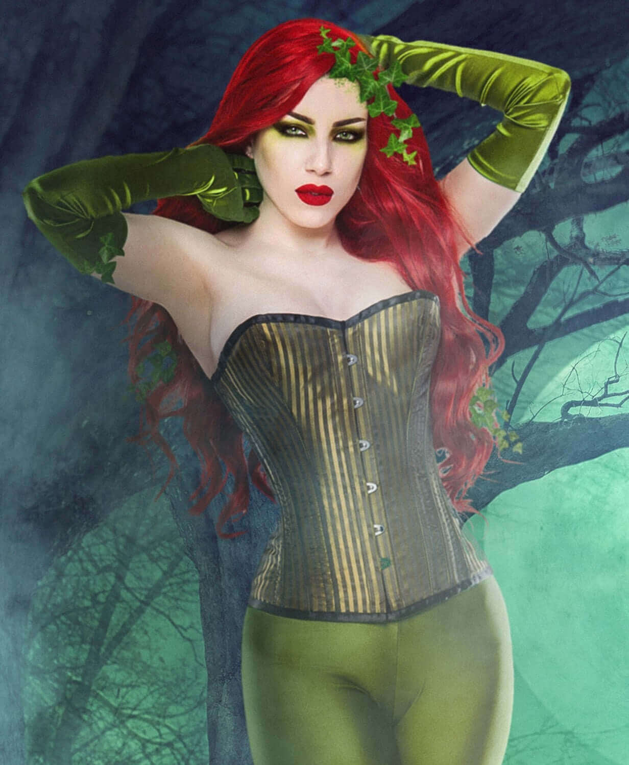 Steampunk Poison Ivy Outfit True Corset USA Steampunk Poison Ivy Outfit True Corset USA